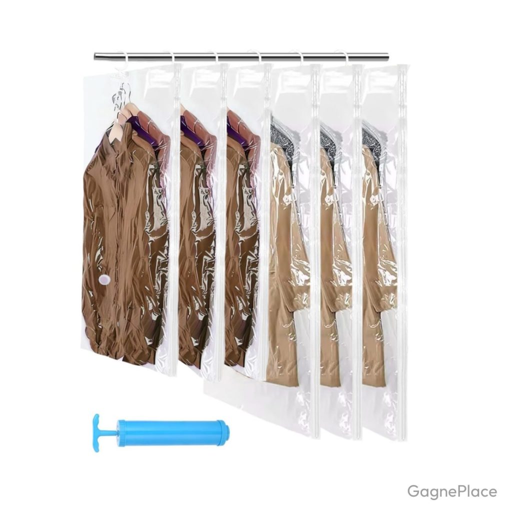 Pochette sous vide dressing à suspendre 105x70 et 135x70 cm