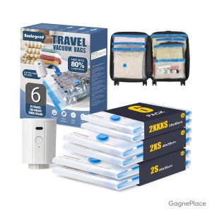 Sac compression voyage BoxLegend 6PCS pompe électrique