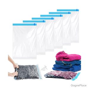 Sac sous vide pour vetement KEYRI roulé 60x40cm